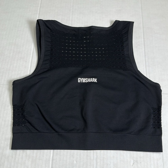 Gymshark Womens XLarge Black Crop Top and Camo Seamless Leggings Activewear - Picture 4 of 15